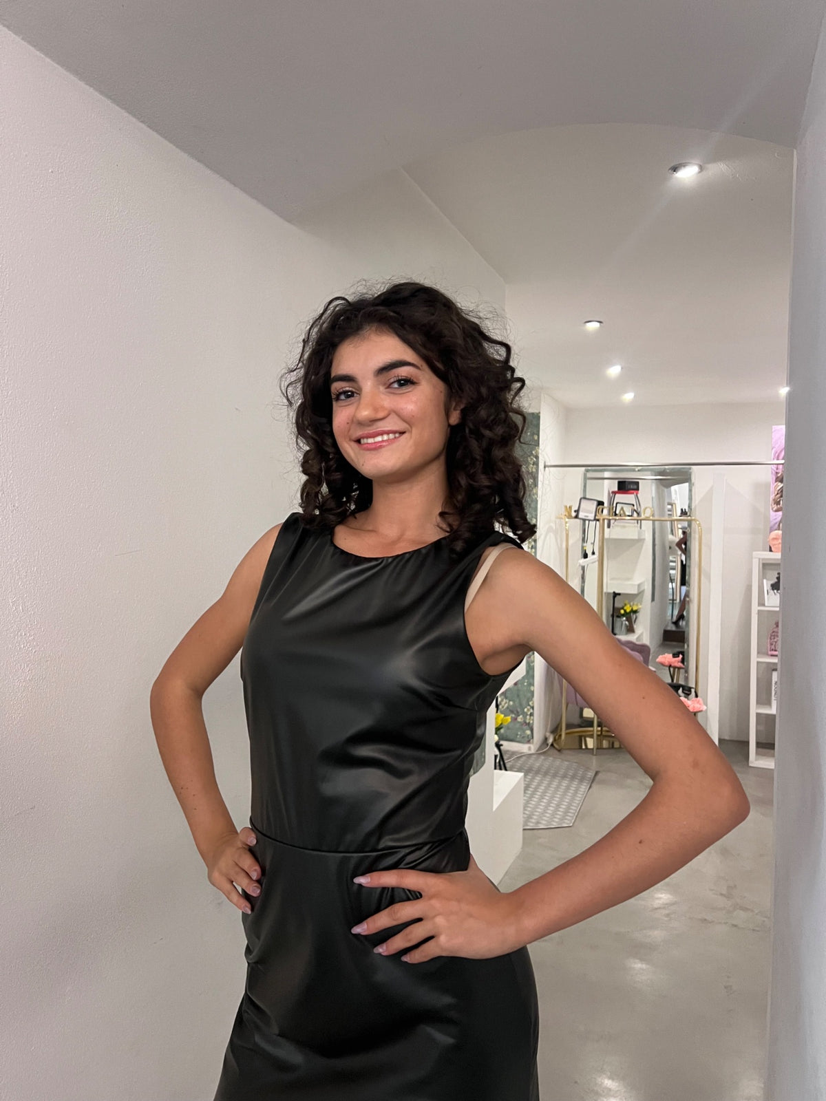 Abito Ecopelle Nina - Nero