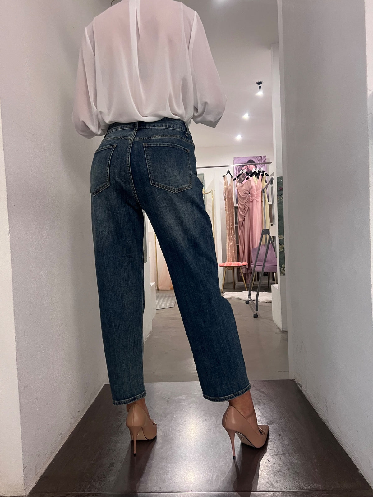 Jeans Mom Fit - Stone Wash