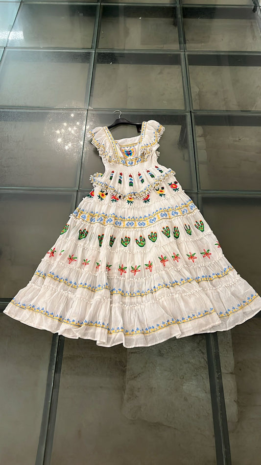 Nueva Vida - Abito Ricamato Fiori