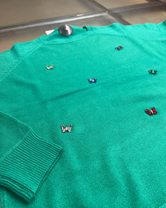 16.773727 - Nueva Vida - Maglia Farfalle - Verde