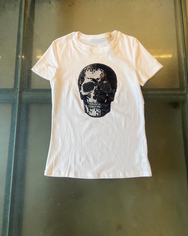 17.774797 - Nueva Vida - T-Shirt Teschio - Bianco