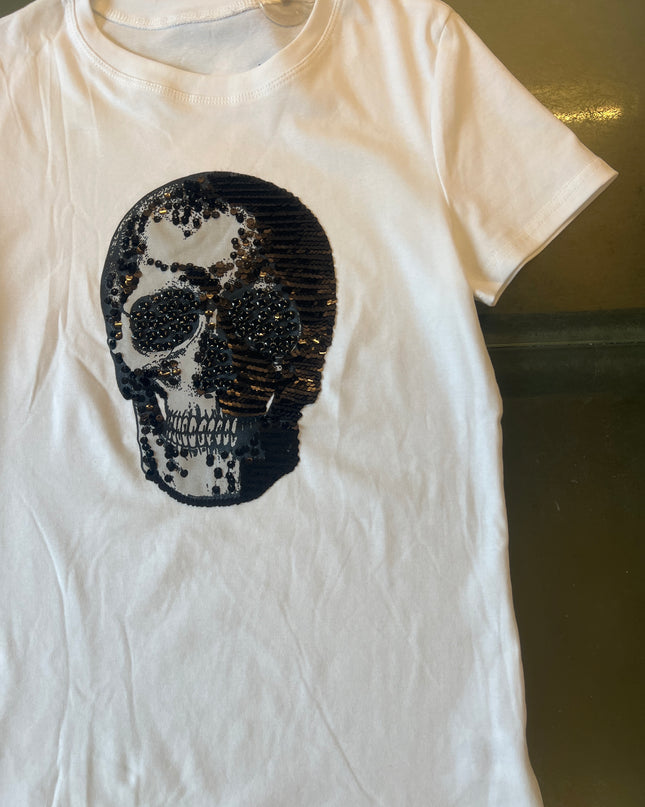17.774797 - Nueva Vida - T-Shirt Teschio - Bianco