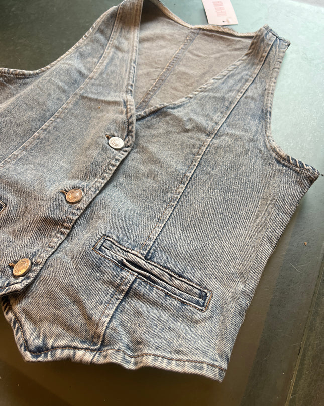 17.774807 - Nueva Vida - Gilet Jeans - Blu