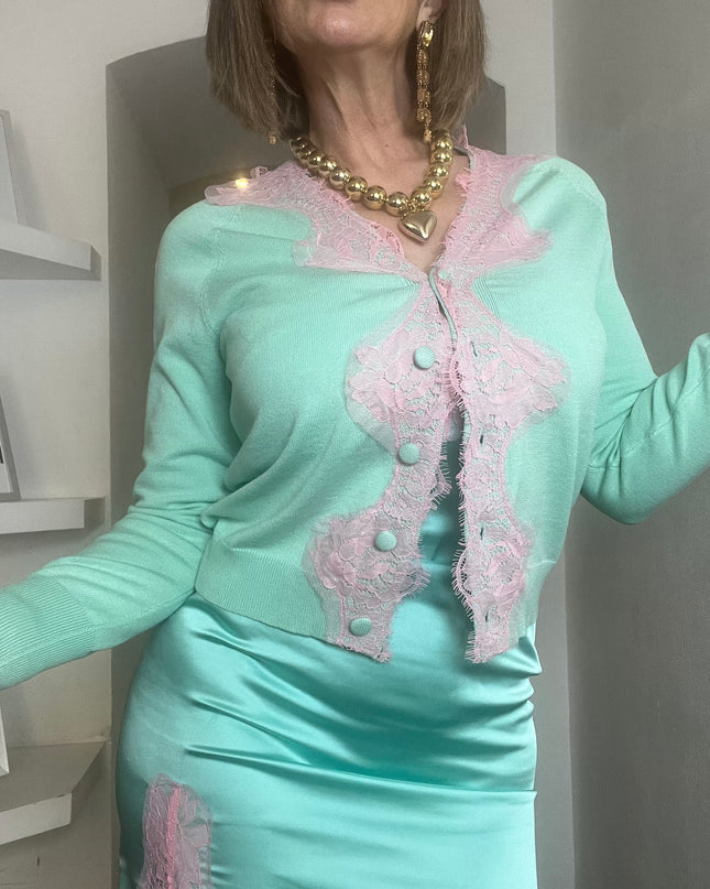No Secrets - Cardigan Pizzo - 251NS050