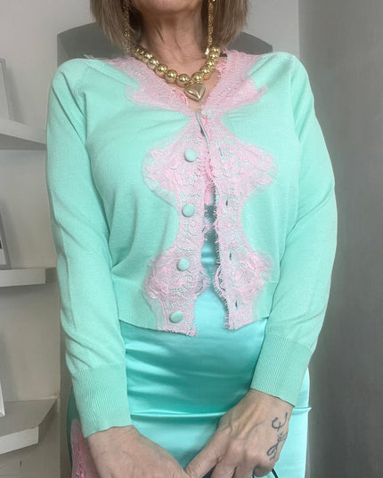 No Secrets - Cardigan Pizzo - 251NS050