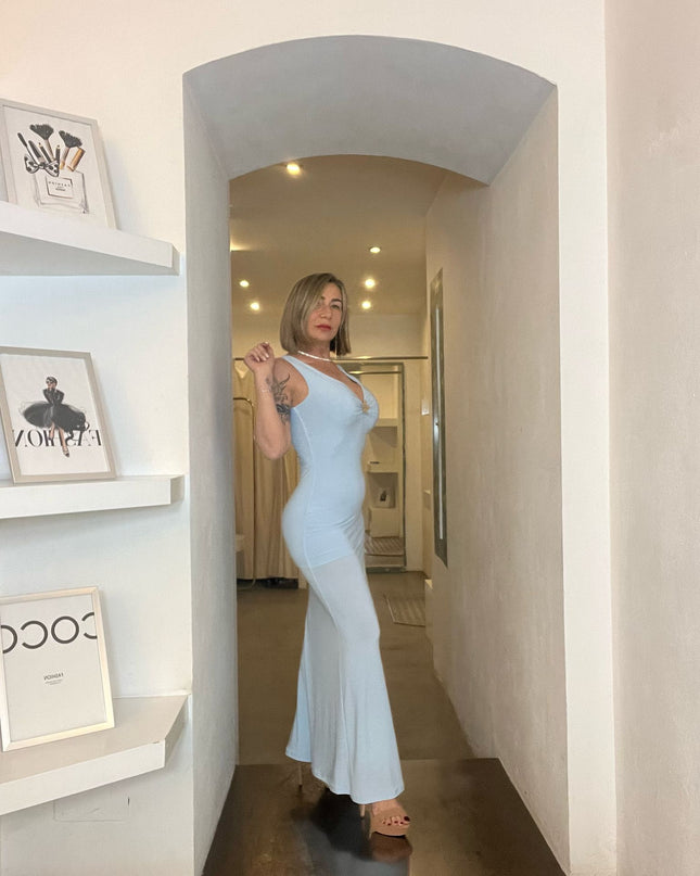 Nueva Vida - Abito Lungo Con Spilla - 75580
