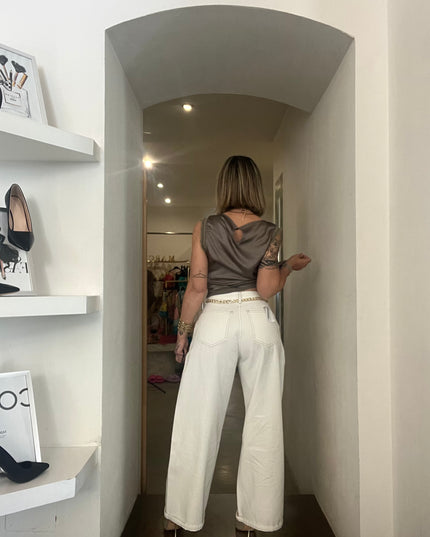 Nueva Vida - Jeans Palazzo Bianchi - DH1005 JEANS PALAZZO