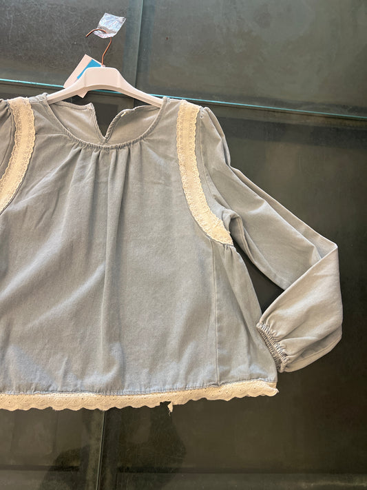 Nueva Vida - Camicia Jeans Apll Pizzo