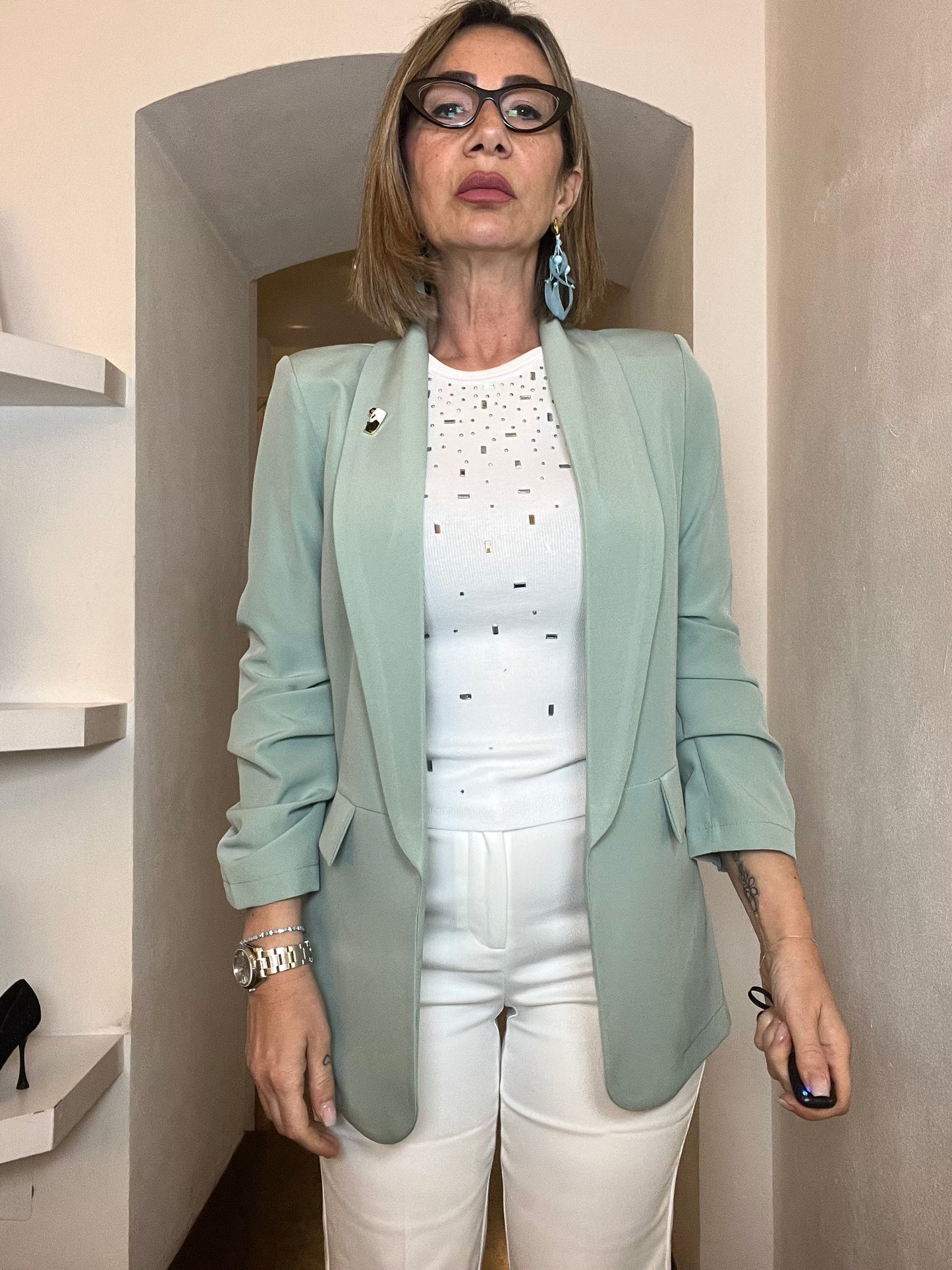 Nueva Vida - Blazer Manica Arricciata