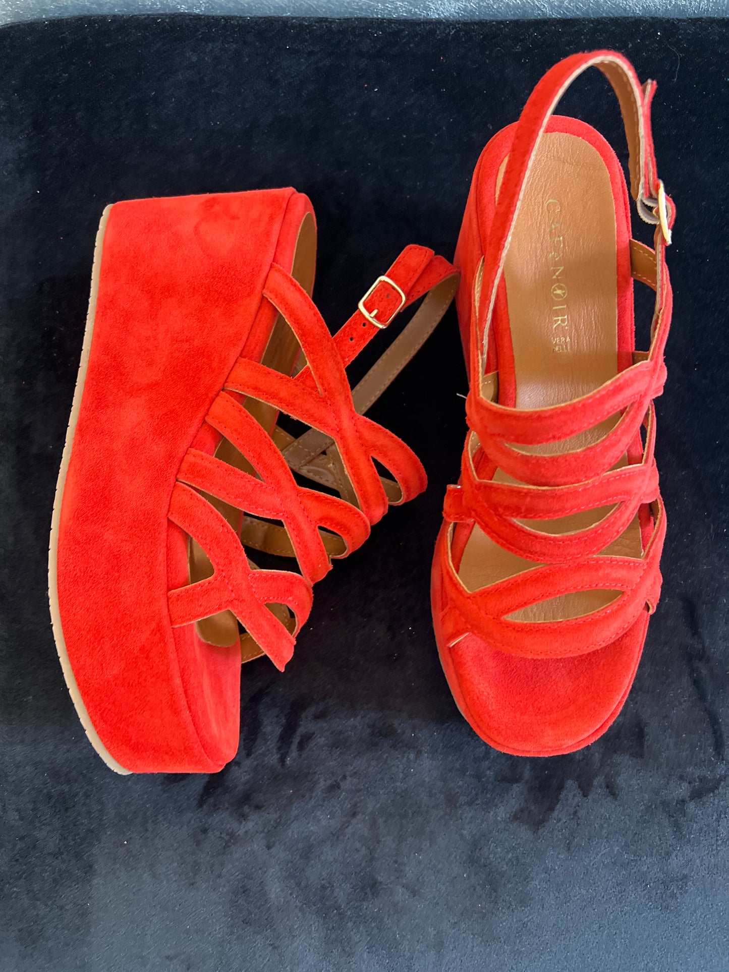 Cafe' Noir - Sandalo Zeppa Tre Incroci