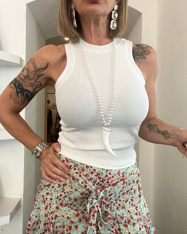 Nueva Vida - Canotta Costine Crop - JX085 CANOTTA COTONE