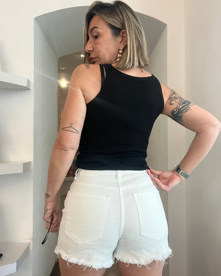 Nueva Vida - Shorts Jeans Bianco - MS2135 SHORTS JEANS BIANCO