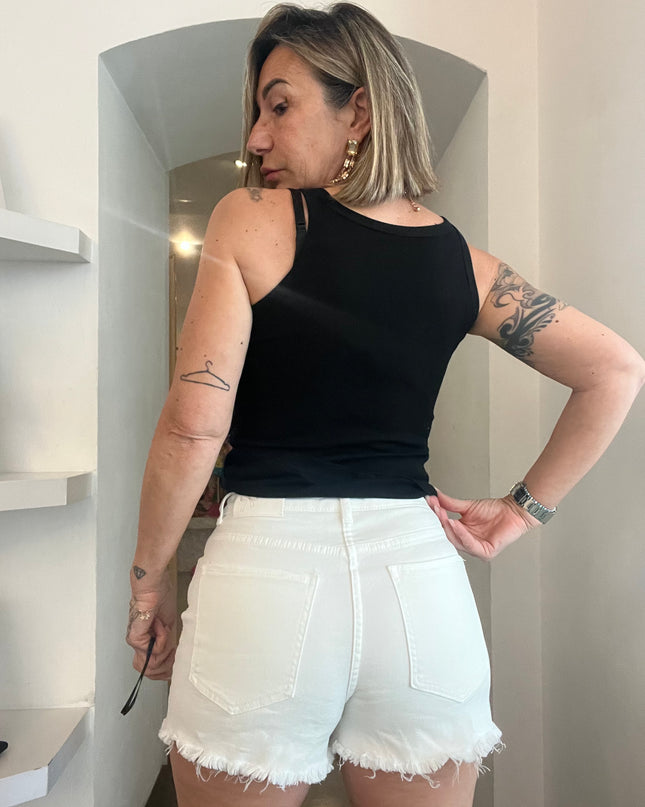 Nueva Vida - Shorts Jeans Bianco - MS2135 SHORTS JEANS BIANCO