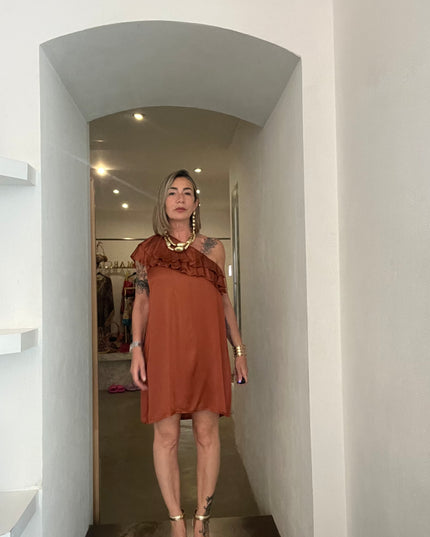 Nueva Vida - Abito Monospalle - YM 2856 ORCHIDEA