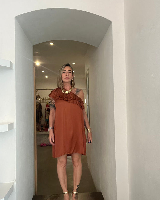 Nueva Vida - Abito Monospalle - YM 2856 ORCHIDEA