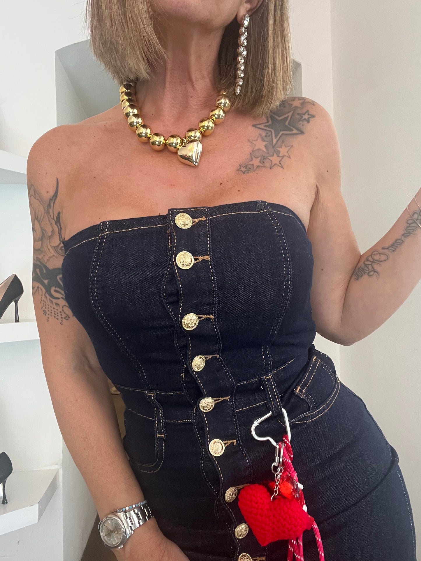 Nueva Vida - Abito Fascia Jeans