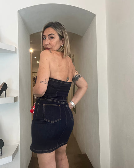 Nueva Vida - Abito Fascia Jeans - 7543