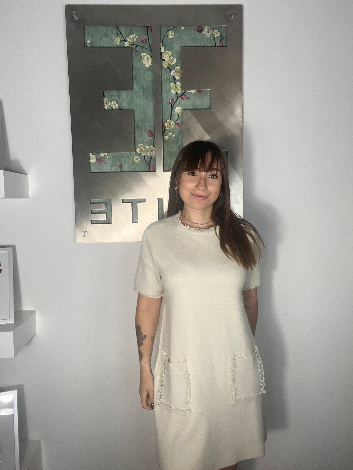 Nueva Vida - Abito Maglia Cristalli Virna