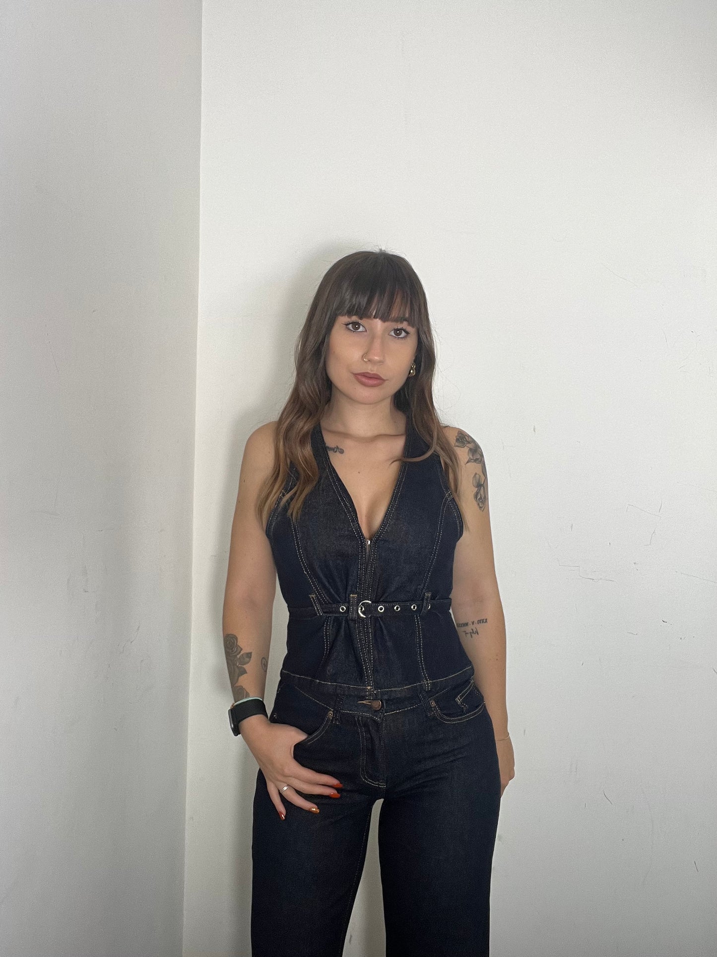 Nueva Vida - Gilet Jeans Flora