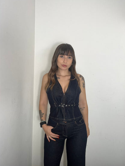 Nueva Vida - Gilet Jeans Flora