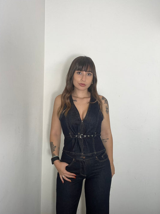 Nueva Vida - Gilet Jeans Flora