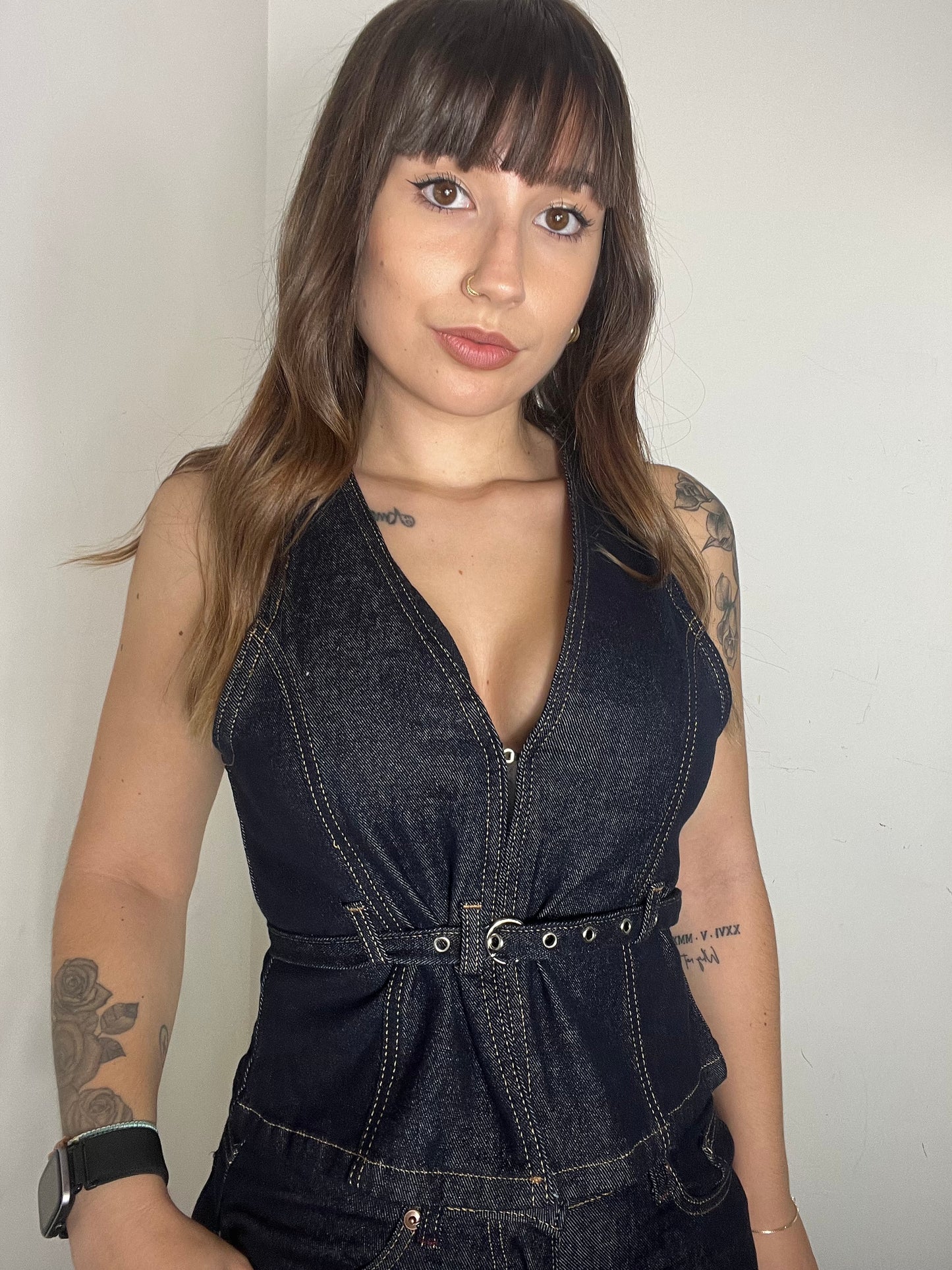 Nueva Vida - Gilet Jeans Flora