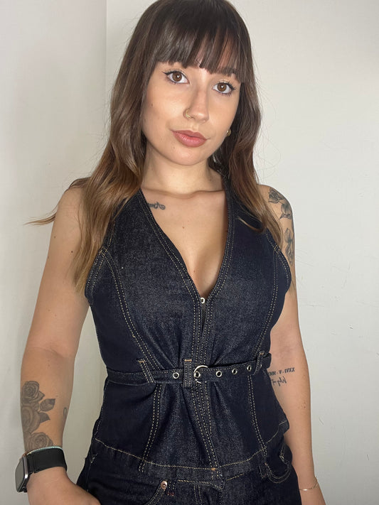 Nueva Vida - Gilet Jeans Flora