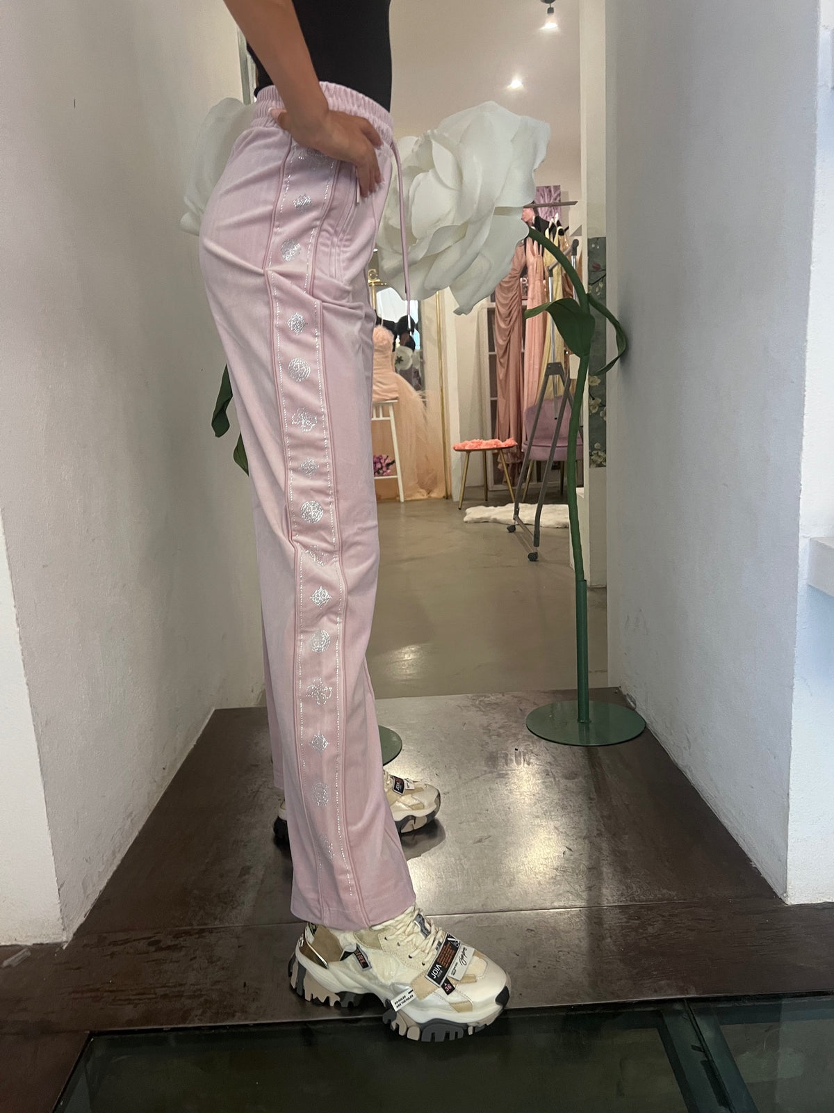 Pantalone Amalia - Nero / Rosa