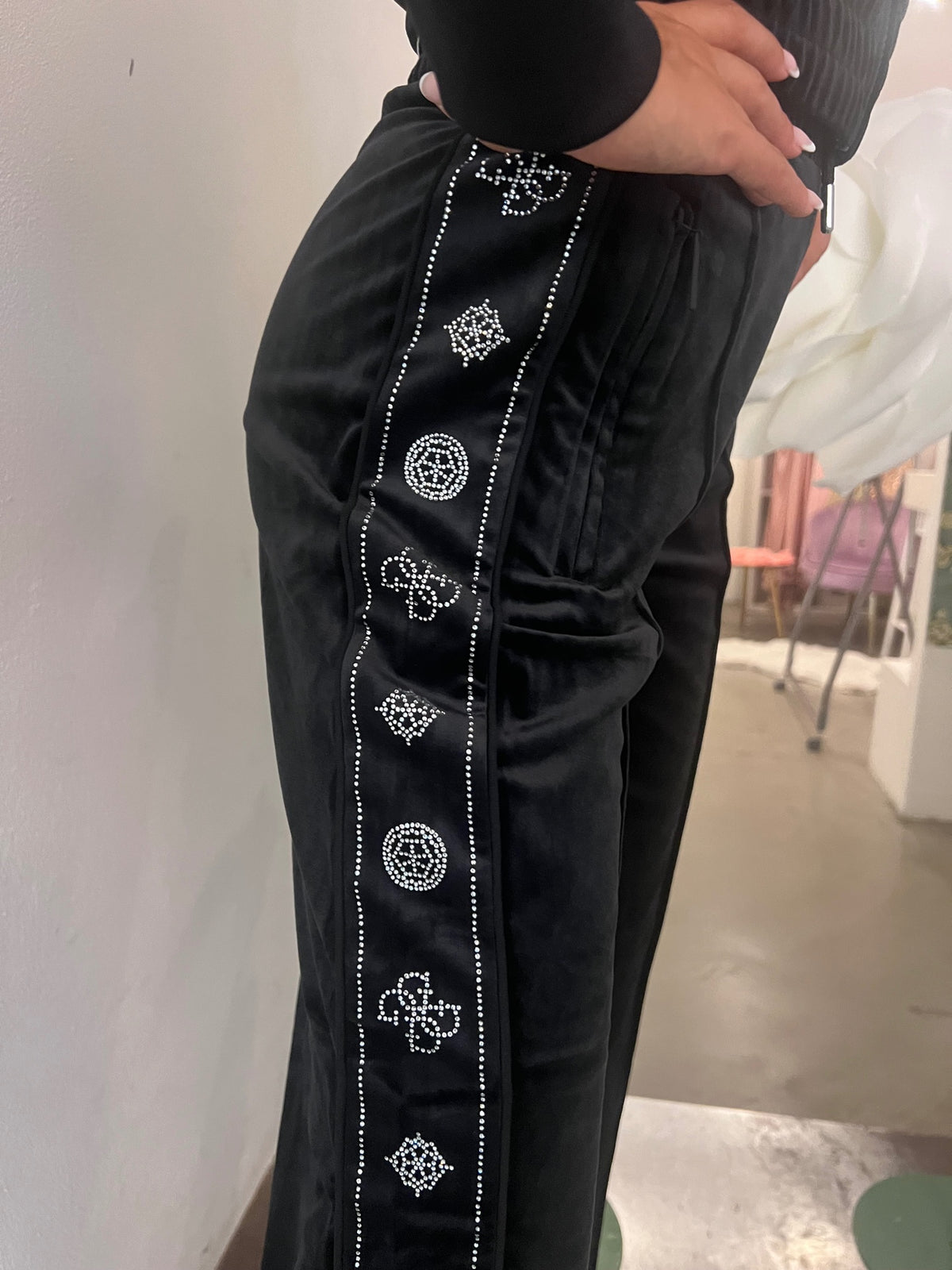 Pantalone Amalia - Nero / Rosa