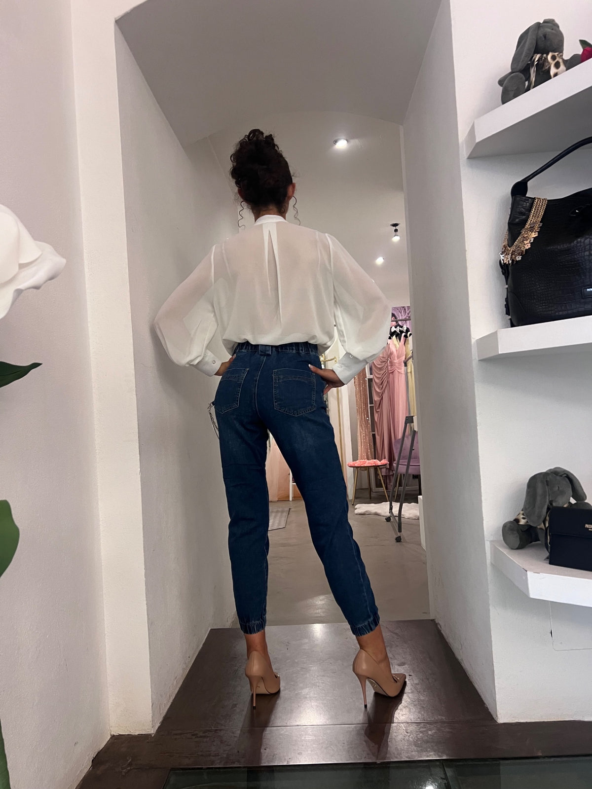 Mom Fit Blue