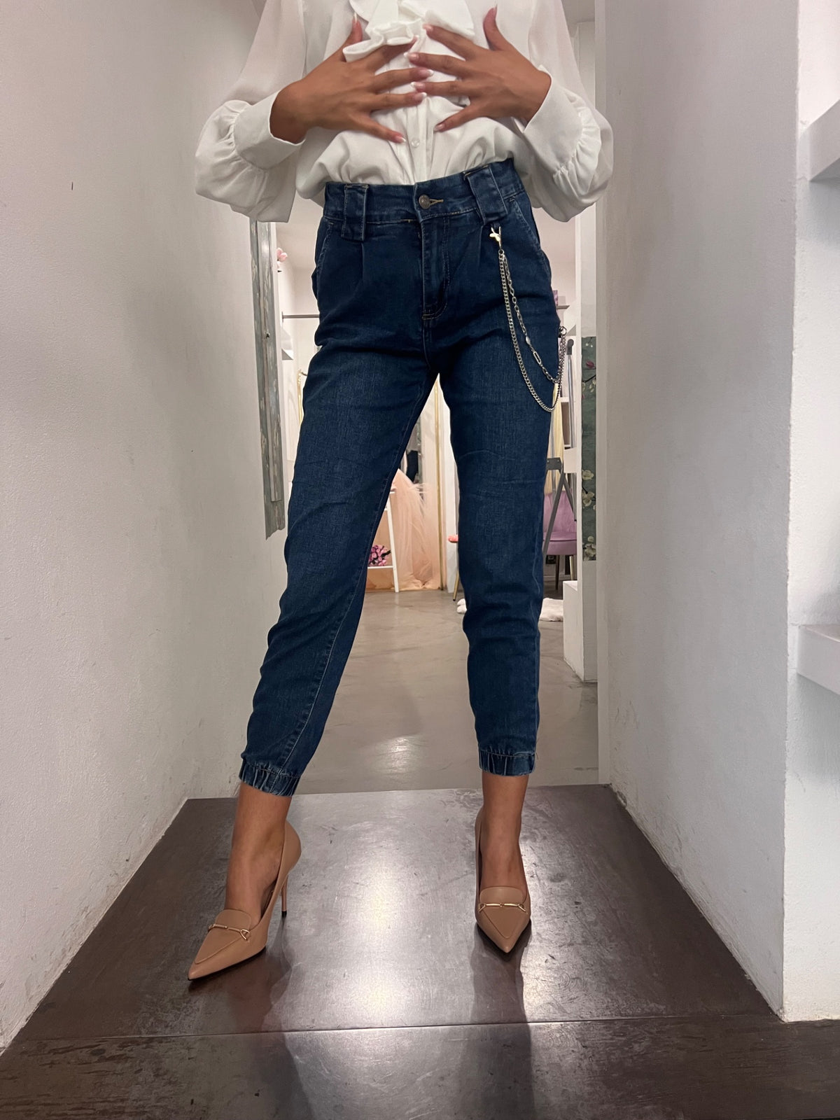 Mom Fit Blue