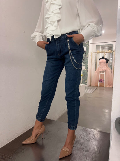 Mom Fit Blue