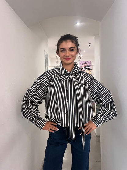 Camicia Rose - Blu / Beige