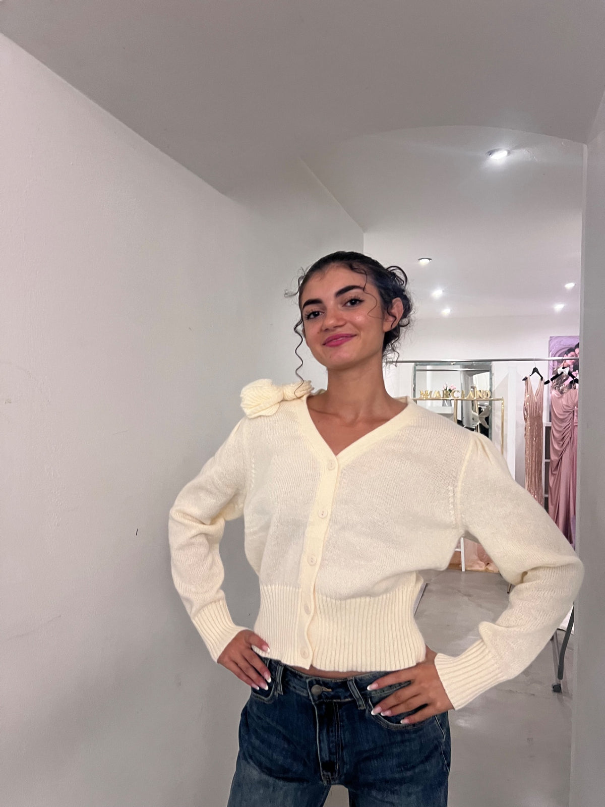 Cardigan Giusy - Nero / Grigio / Nocciola / Panna