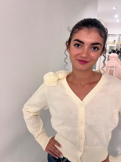Cardigan Giusy - Nero / Grigio / Nocciola / Panna