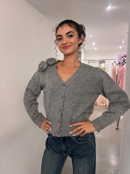 Cardigan Giusy - Nero / Grigio / Nocciola / Panna