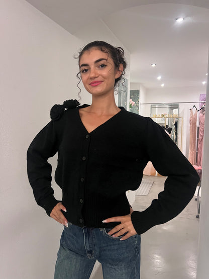 Cardigan Giusy - Nero / Grigio / Nocciola / Panna