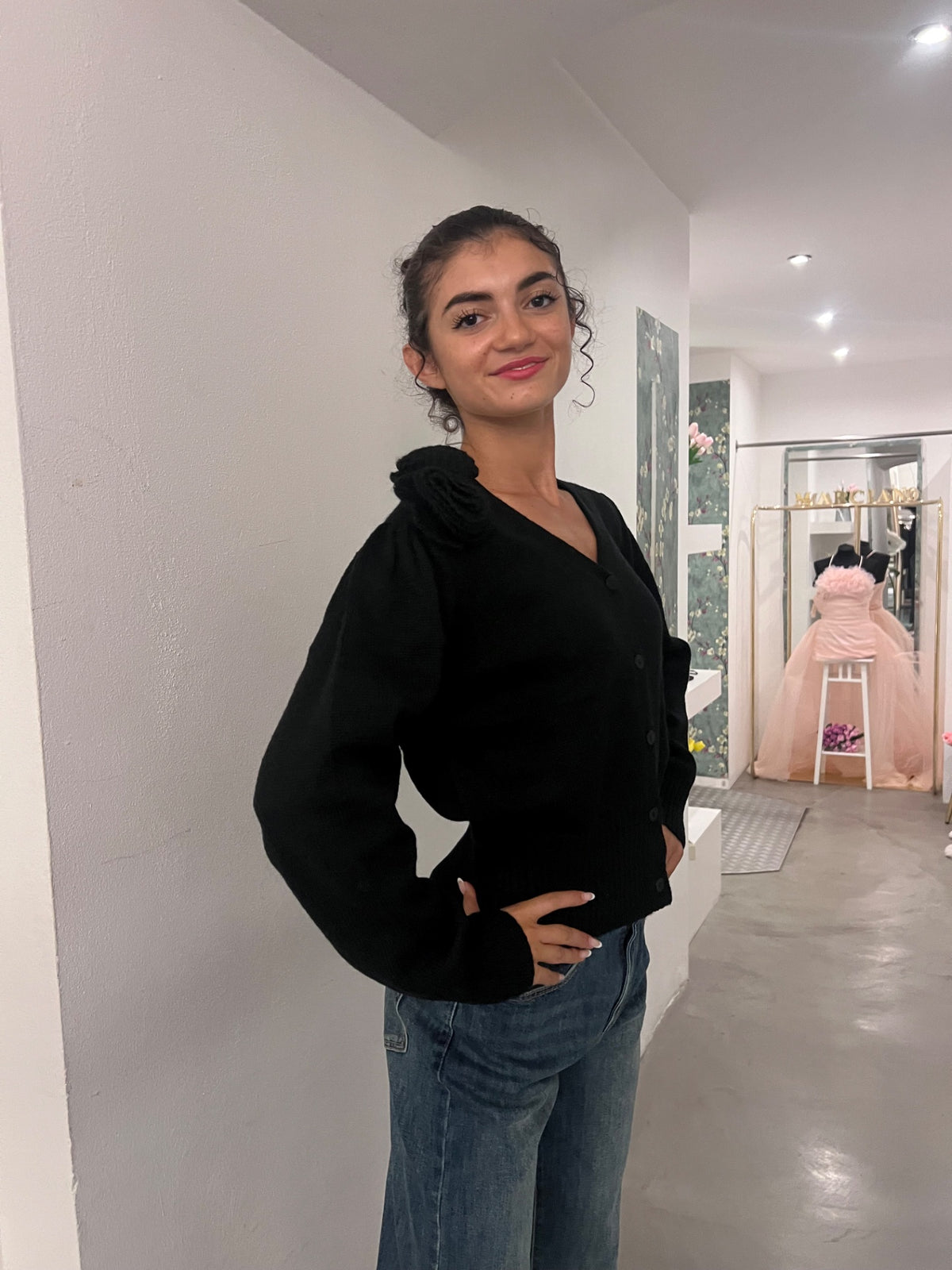 Cardigan Giusy - Nero / Grigio / Nocciola / Panna