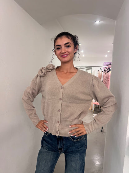 Cardigan Giusy - Nero / Grigio / Nocciola / Panna