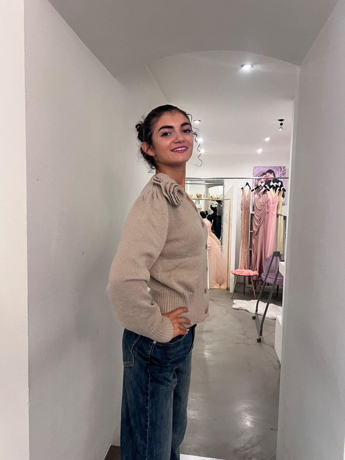 Cardigan Giusy - Nero / Grigio / Nocciola / Panna