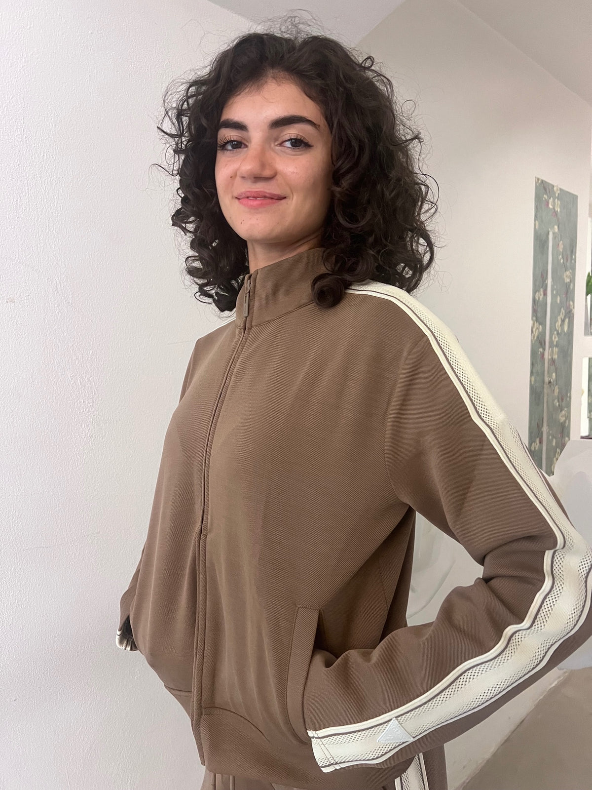 Felpa Zip - Fango