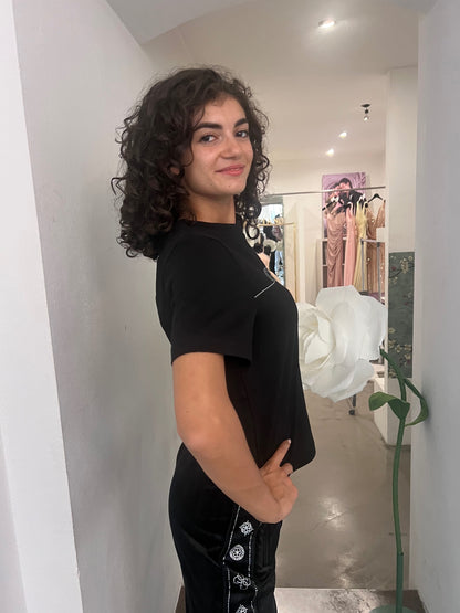 T-Shirt - Burro / Rosa / Nero