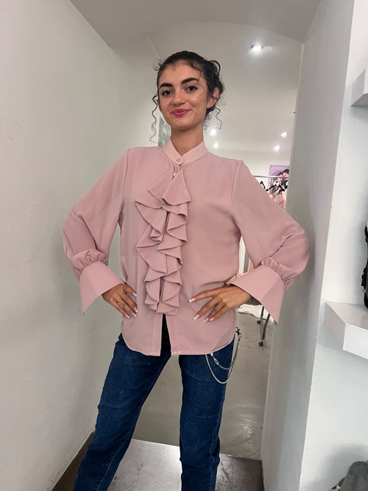 Camicia Claudia - Rosa / Bianco