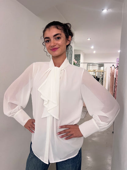 Camicia Gianna - Cioccolato / Bianco