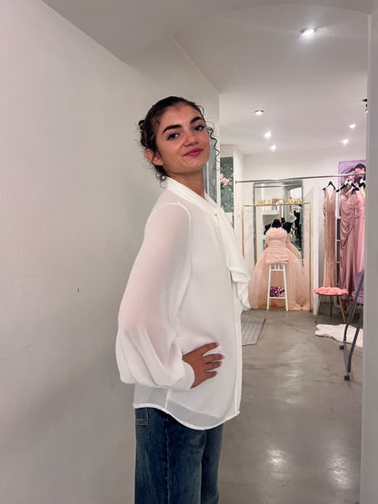 Camicia Gianna - Cioccolato / Bianco