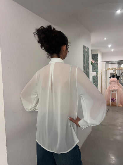 Camicia Gianna - Cioccolato / Bianco