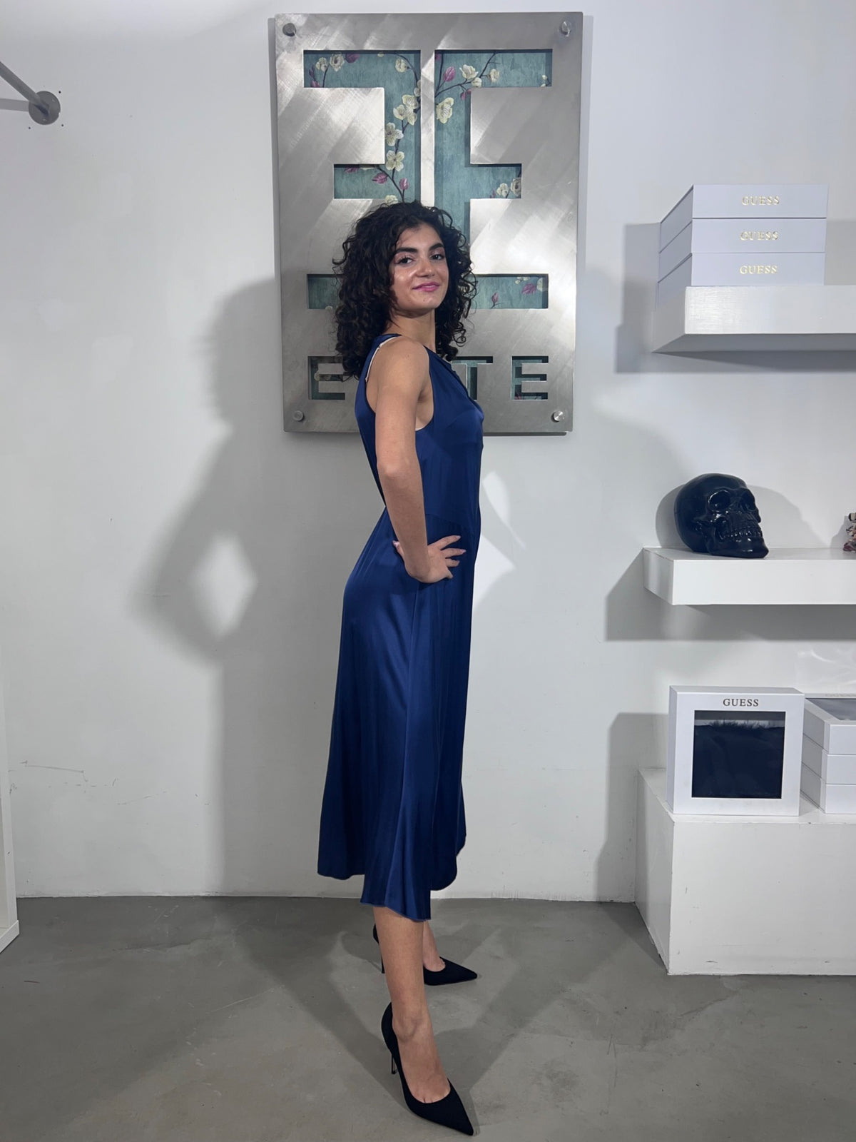 Abito Nadia - Beige / Verde / Blu
