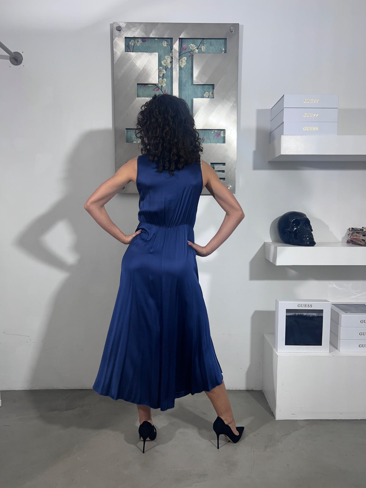 Abito Nadia - Beige / Verde / Blu