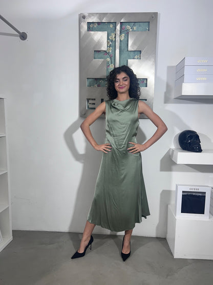 Abito Nadia - Beige / Verde / Blu