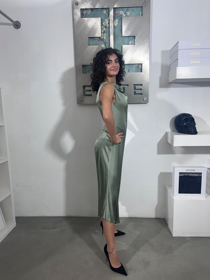 Abito Nadia - Beige / Verde / Blu